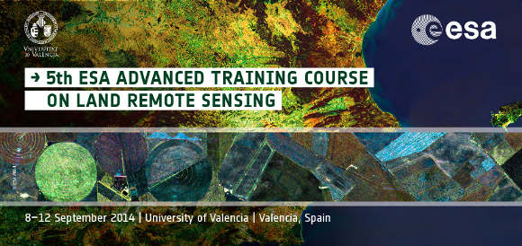 8-12 September 2014, University of Valencia, Valencia, Spain<br />
<br />
Background.<br />
<br />
As part of the Scientific Exploitation of Operational Missions (SEOM) programme element, the European Space Agency (ESA) organises each year an advanced Land Training Course devoted to train the next generation of Earth Observation (EO) scientists to exploit data from ESA and operational EO Missions for science and applications development.<br />
<br />
Post graduate, PhD students, post doctoral research scientists and users from European countries and Canada interested in Land Remote Sensing and its applications are invited to apply to the 5 day course on the subject, which will be held at the University of Valencia, Valencia, Spain on 8-12 September 2014.<br />
<br />
Research scientists and students from all other countries are also welcome to apply and participate to the course subject to space availability.<br />
<br />
No participation fees will be charged for the training but participants are expected to cover their own travel and accommodation expenses (financial support is not available).<br />
<br />
The official language of the training course is English.<br />
<br />
<br />
Objectives<br />
<br />
The Advanced Land Training Course aims at:<br />
<br />
    Training the next generation of European and Canadian Principal Investigators (PIs);<br />
<br />
    Explaining theoretical principles, processing algorithms, data products and their use in applications;<br />
    Introducing tools and methods for the exploitation of EO satellite data;<br />
<br />
    Stimulating and supporting the exploitation of ESA EO and Third Party Mission data for land remote sensing science and applications.<br />
