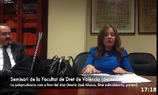 SEMINARI DE LA FACULTAT DE DRET DE VALÈNCIA: - Desembre (17/12/2014): La jurisprud&