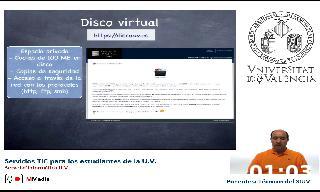 Servidor de disco virtual.
Servicios TIC para el alumnado ofrecido por el SIUV.
Sergio C