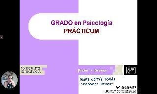 Presentación informativa sobre la asignatura de prácticum del Grado de Psico