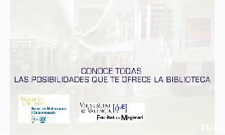 Informació sobre les biblioteques de la Universitat de València.