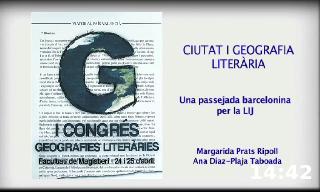 I Congr&eacute;s Geografies Liter&agrave;ries, Margarita Prats, Anna D&iacute;
