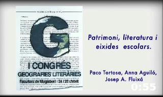 I Congr&eacute;s Geografies Liter&agrave;ries, Paco Tortosa, Anna Aguil&oacute