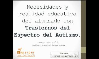 Charla del Psicólogo Santiago Jiménez de la Asociación Asperger Valen