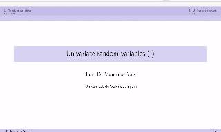 An overview on random variables and probability models