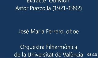 Imagen de la portada del video;OFUC Extracte Piazzola 2014
