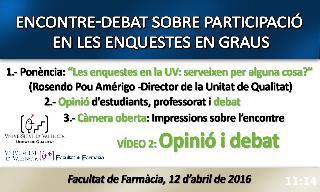 Image of the cover of the video;Encontre sobre enquestes. Opinió i Debat