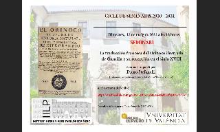 Imatge de la portada del video;Seminario: “La traducción francesa del Orinoco ilustrado de Gumilla y su recepción en el siglo XVIII”