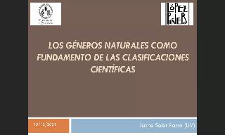 Imatge de la portada del video;Seminario: “Los géneros naturales como fundamento de las clasificaciones científicas”