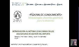 10) Introducción al método Lean Canvas en las asignaturas de Gestión del Deporte (Ana Gómez Tafalla/David Parra Camacho)