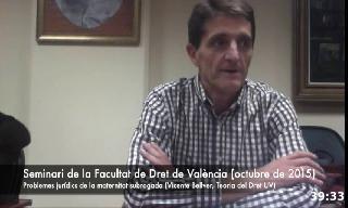 SEMINARI DE LA FACULTAT DE DRET DE VALÈNCIA: Octubre (28/10/2015):  Problemes jur&i