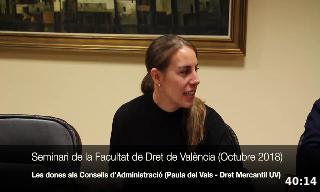 SEMINARI DE LA FACULTAT DE DRET DE VALÈNCIA - Octubre (31/10/2018): Les dones als C