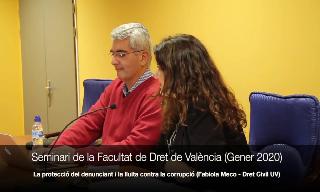 SEMINARIO DE LA FACULTAD DE DERECHO DE VALÈNCIA - Enero (29/01/2020): La protecci&o