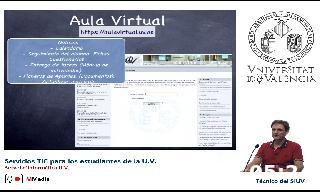 Aula Virtual.
Servicios TIC para el alumnado ofrecido por el SIUV.
Dar&iacute;o Roig