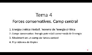 Camps conservatius. Energia potencial i conservació de l'energia