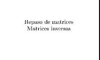 Cálculo de matrices inversas