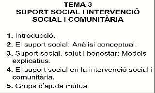 Psicologia de la Intervenció Social i Comunitària
Tema 3 Part 2