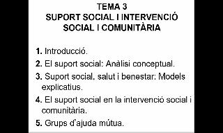 Psicologia de la Intervenció Social i Comunitària, Tema 3 Part 2.