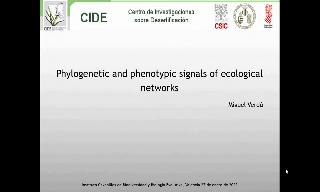 Miguel Verdú. Señales filogenéticas y fenotípicas de las redes