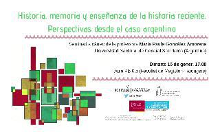 Autor: González, María Paula ; Seminari, València, 15 de gener de 201